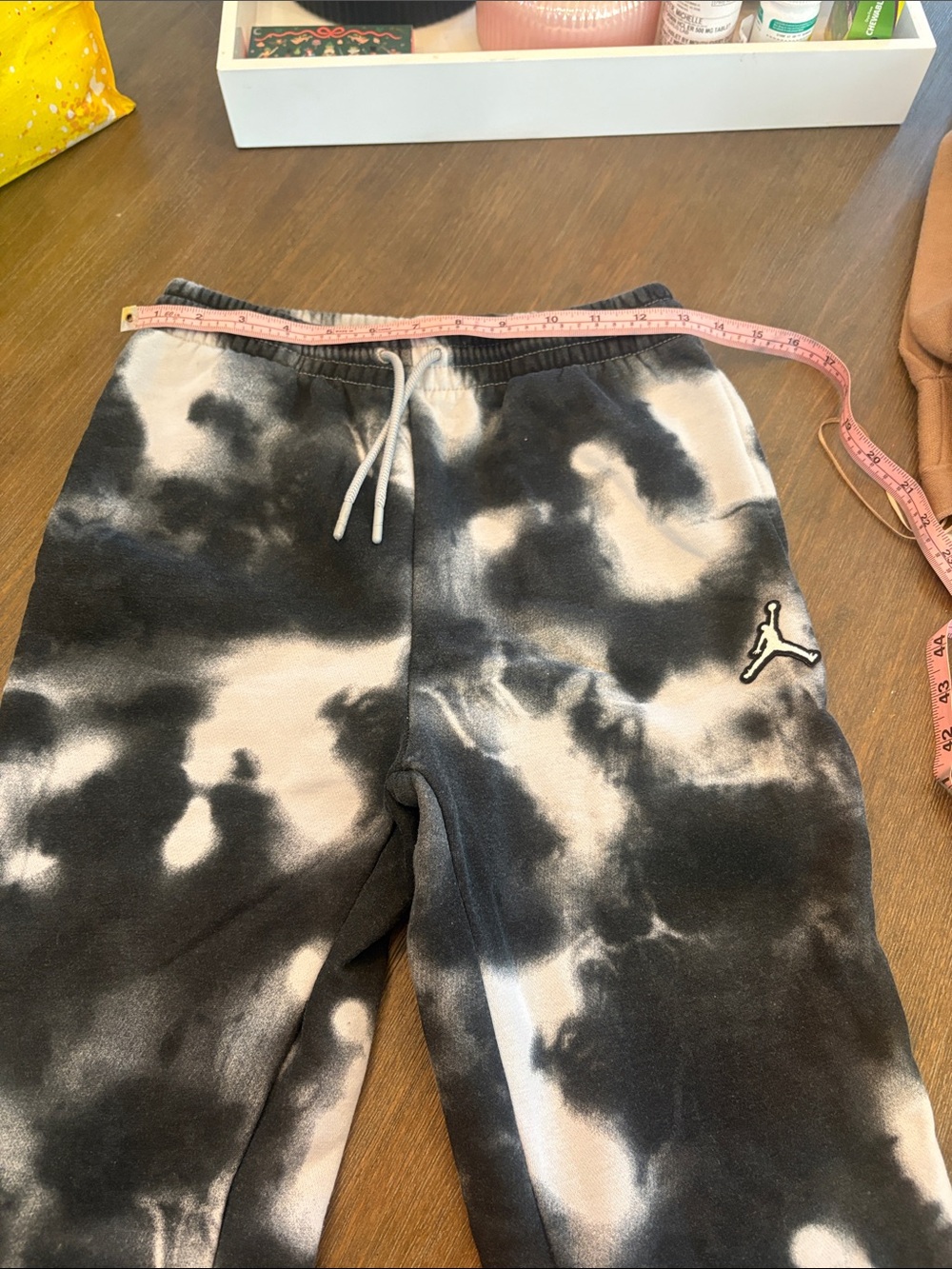 Jordan Kids Black & White Tie-Dye Joggers 11-12